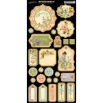 Secret Garden Die Cut Chipboard Tags - 1